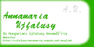 annamaria ujfalusy business card
